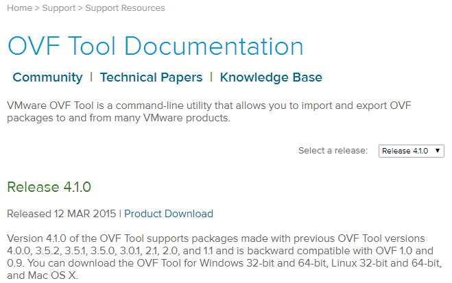 OVF Tool Documentation