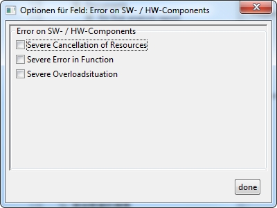 Error on SW- / HW-Components